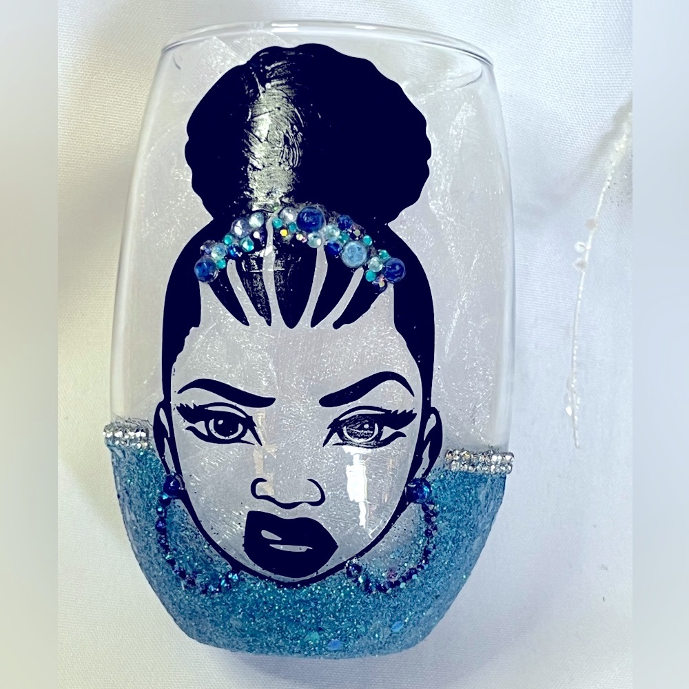 Stemless Blinged Out Wine Glass